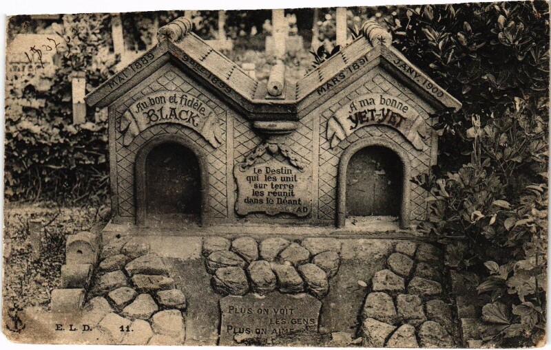 Carte postale ancienne Asnieres Cimetiere des Chiens