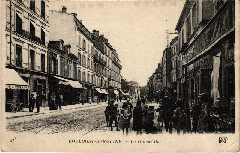 Carte postale ancienne Boulogne Grande Rue