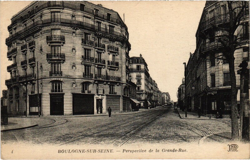 Carte postale ancienne Boulogne Perspective de la Grande Rue
