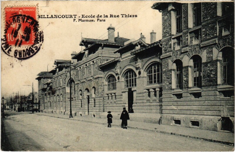 Carte postale ancienne Boulogne Ecole de la Rue Thiers