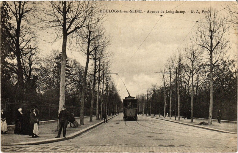 Carte postale ancienne Boulogne Avenue de Longchamp
