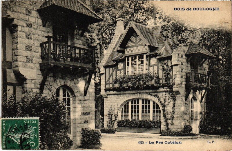 Carte postale ancienne Bois de Boulogne - Le Pré Catélan à Paris