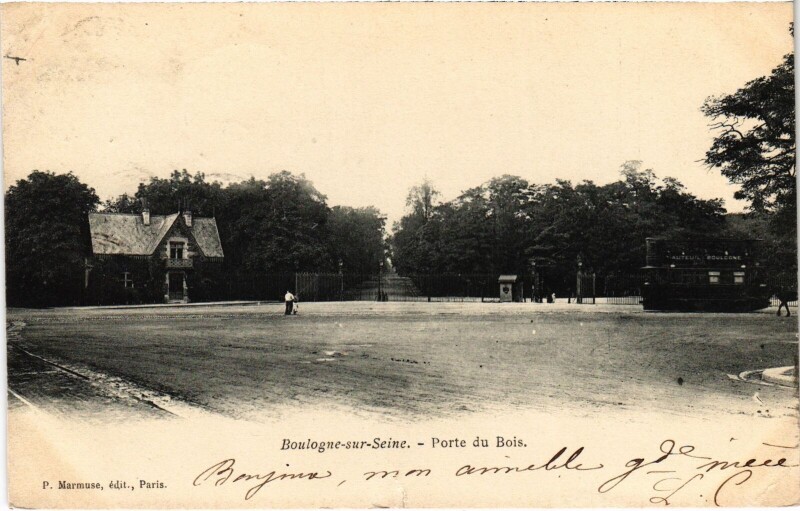 Carte postale ancienne Boulogne Porte du Bois