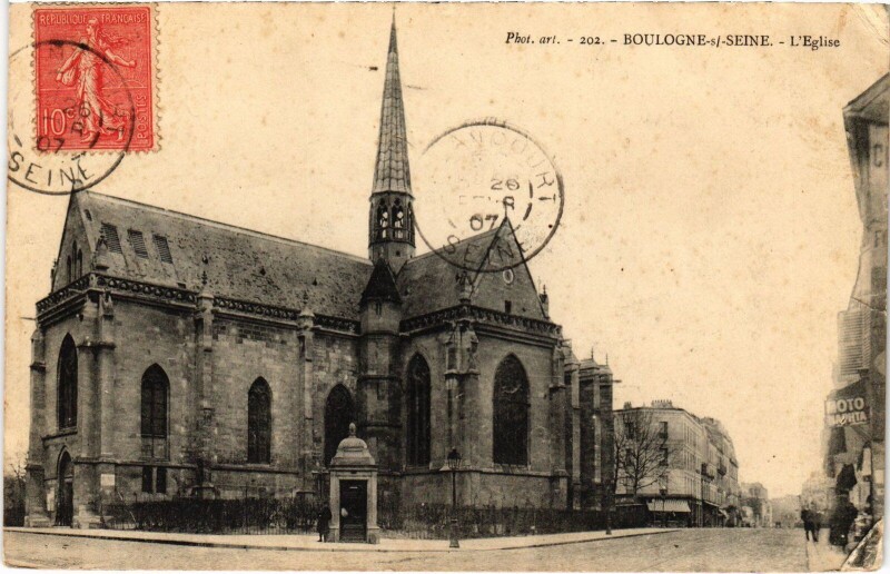 Carte postale ancienne Boulogne Eglise