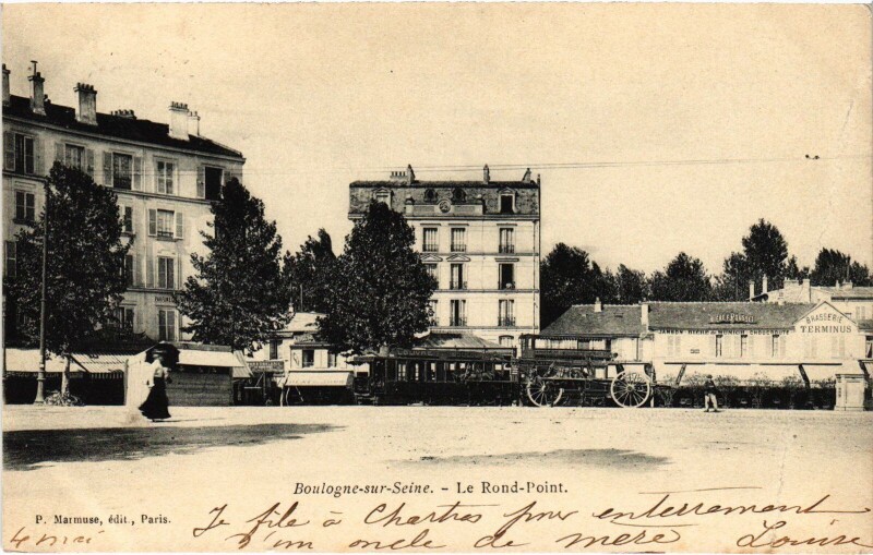 Carte postale ancienne Boulogne Le Rond Point