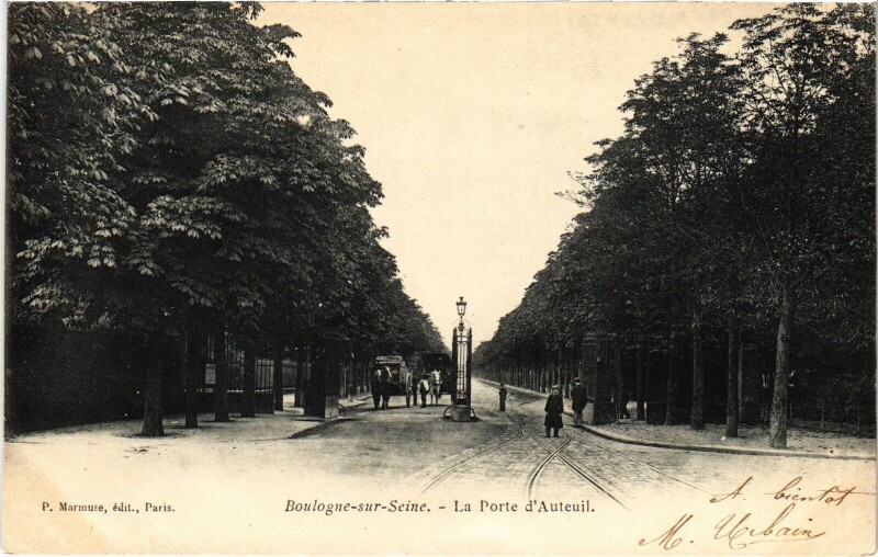 Carte postale ancienne La Porte d'Auteuil à Paris 16e