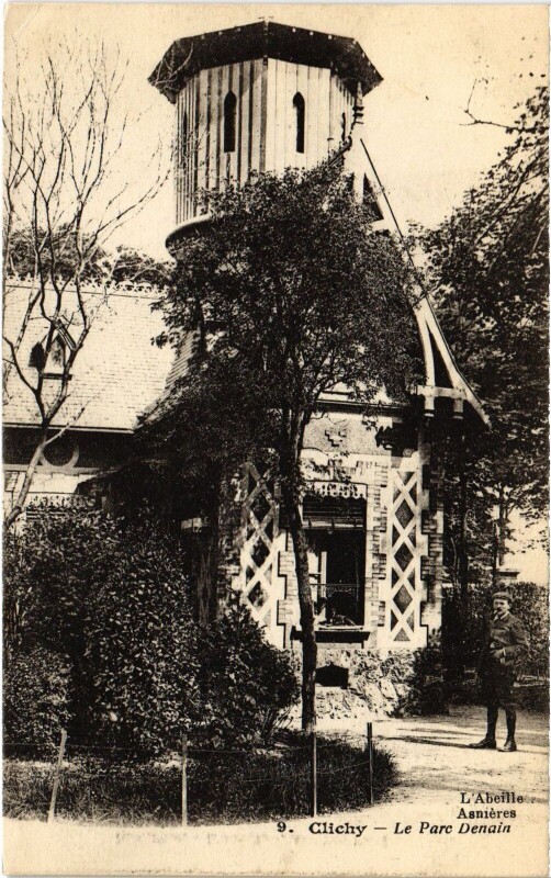 Carte postale ancienne Le Parc Denain à Clichy