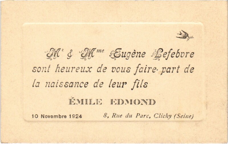 Carte postale ancienne Rue du Parc à Clichy