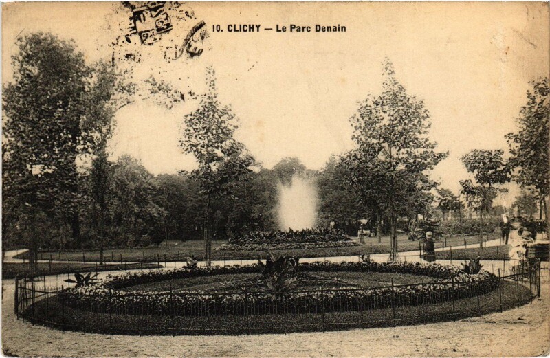 Carte postale ancienne Le Parc Denain à Clichy
