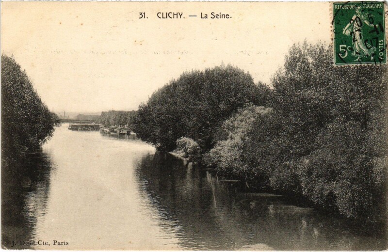 Carte postale ancienne La Seine à Asnières-sur-Seine