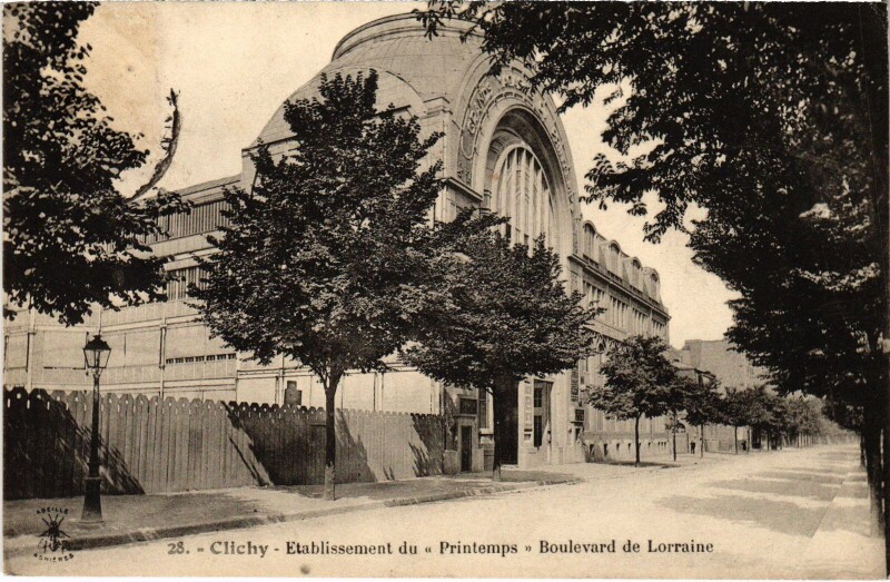 Carte postale ancienne Etablissement du Printemps - Boulevard de Lorraine à Clichy
