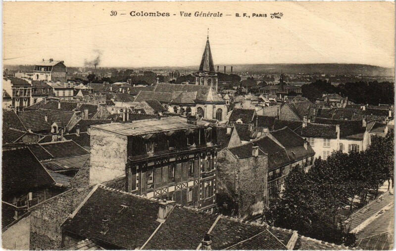 Carte postale ancienne Colombes vue generale à Colombes
