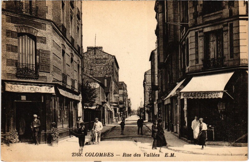 Carte postale ancienne Colombes Rue des Vallees à Colombes