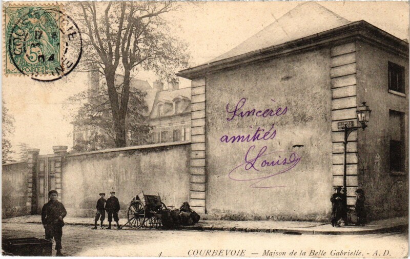 Carte postale ancienne Courbevoie Maison de la Belle Gabrielle à Courbevoie