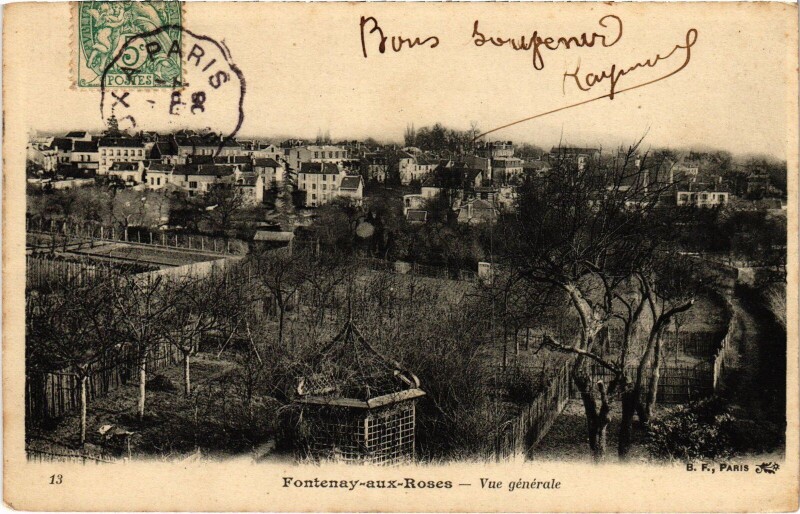 Carte postale ancienne Fontenay aux Roses vue generale à Fontenay-aux-Roses