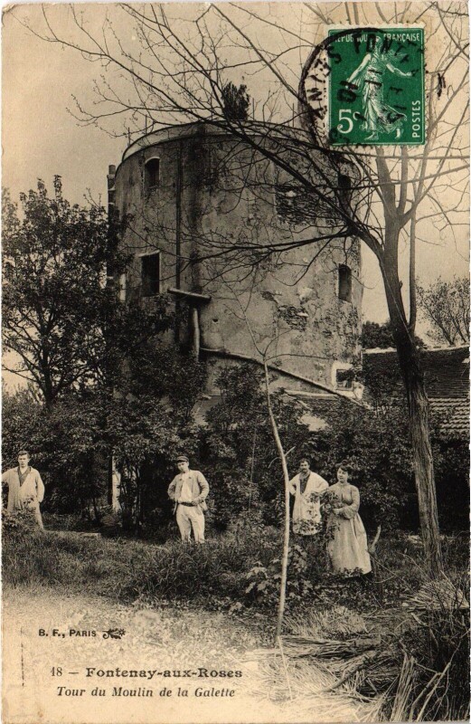 Carte postale ancienne Fontenay aux Roses Tour du Moulin de la Galette à Fontenay-aux-Roses