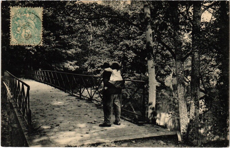 Carte postale ancienne Garches Etang de Villeneuve à Garches