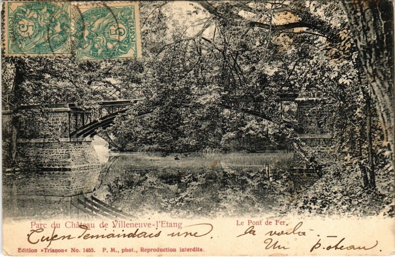 Carte postale ancienne Garches Parc de Villeneuve à Garches