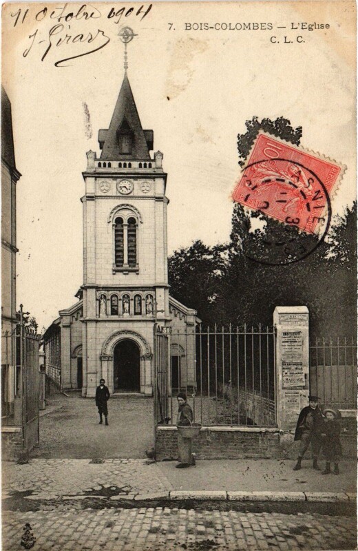 Carte postale ancienne Colombes Eglise à Colombes