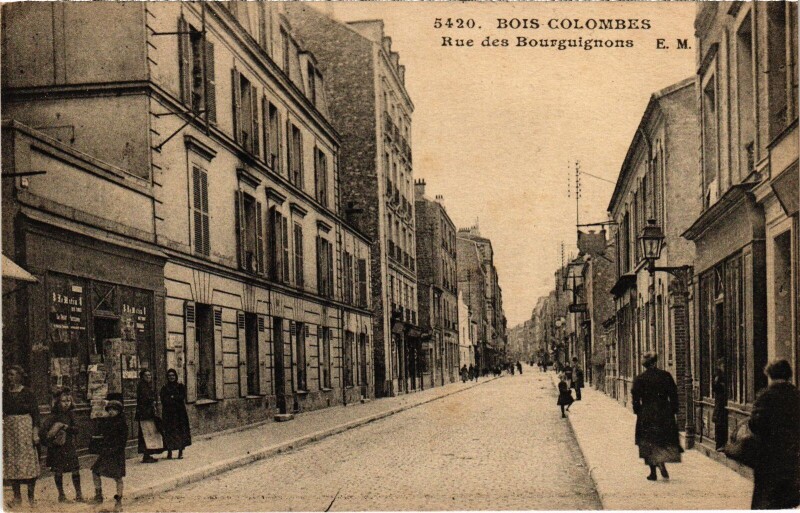 Carte postale ancienne Colombes Rue des Bourguignons à Colombes