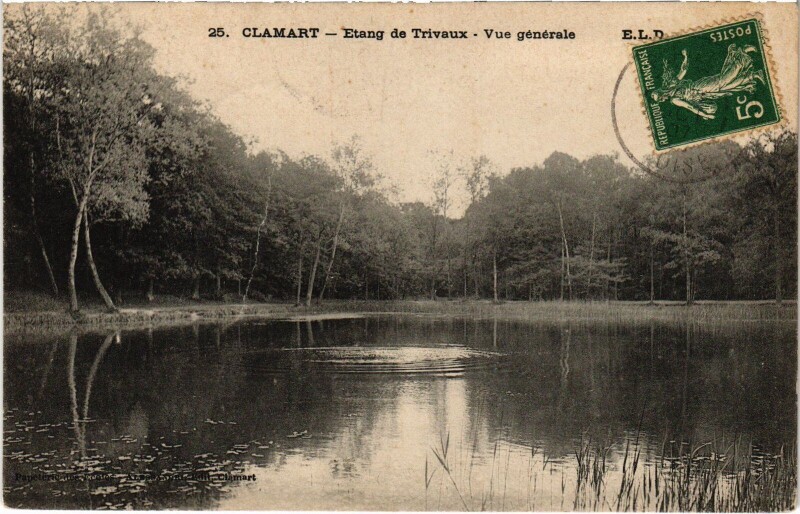 Carte postale ancienne Clamart Etang de Trivaux à Clamart