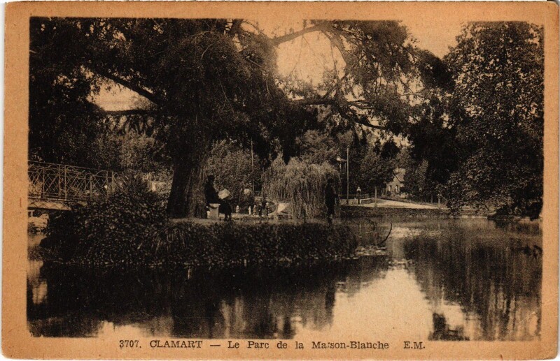 Carte postale ancienne Clamart Le Parc de la Maison Blanche à Clamart