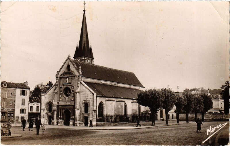 Carte postale ancienne Clamart Eglise Saint-Pierre à Clamart