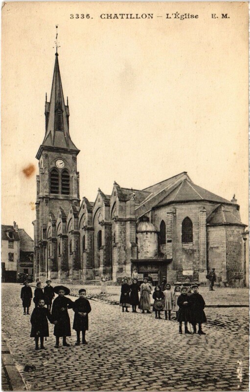 Carte postale ancienne Chatillon Eglise