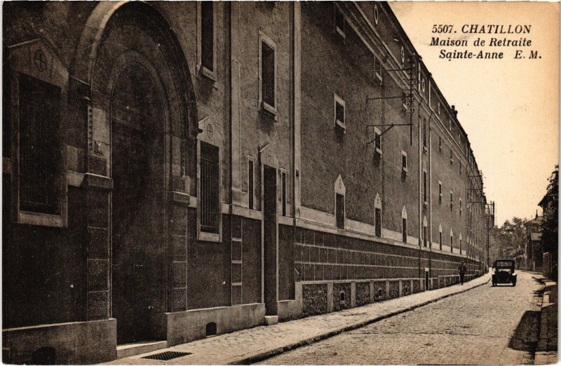 Carte postale ancienne Maison de Retraite Sainte-Anne à Châtillon