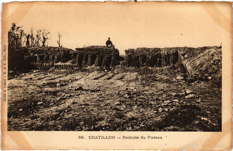 Carte postale ancienne Chatillon Redoute du Plateau