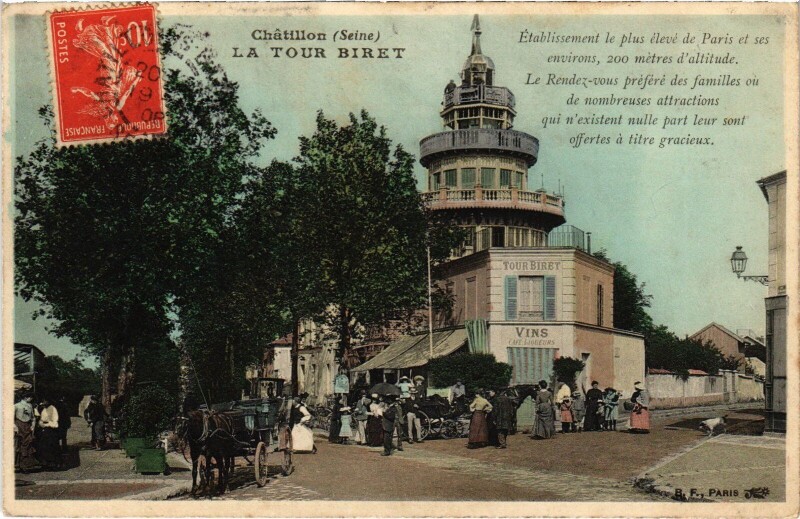 Carte postale ancienne Chatillon Tour Biret