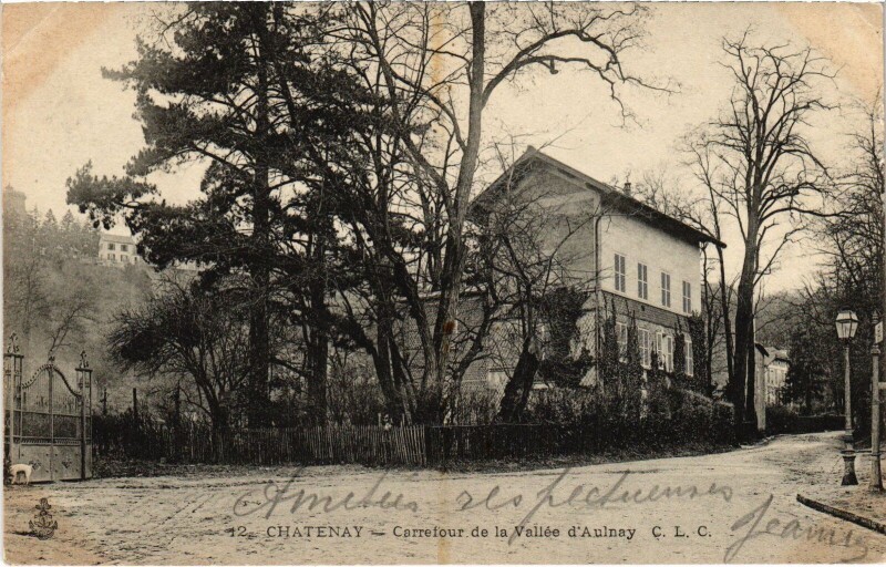Carte postale ancienne Chatenay Carrefour de la Vallee d'Aulnay