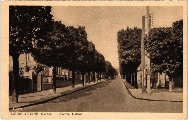 Carte postale ancienne Bourg la Reine Avenue Gallois à Bourg-la-Reine