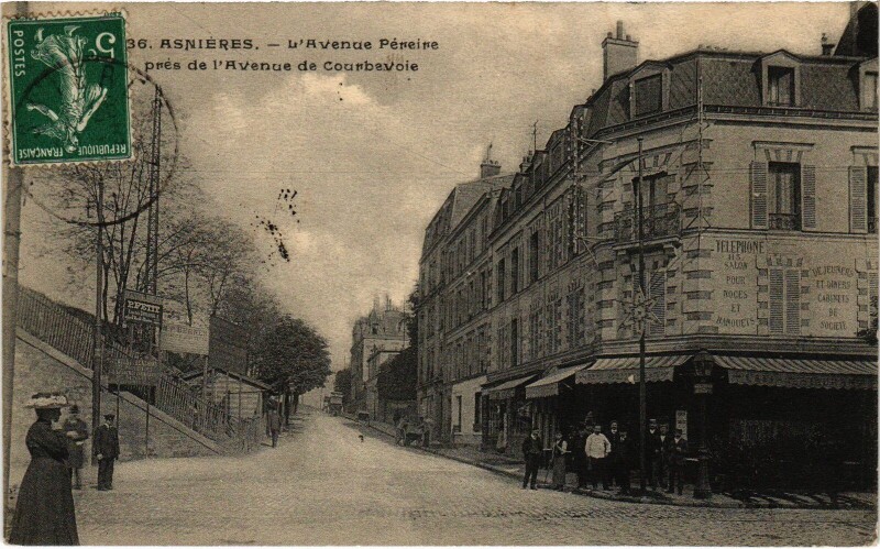 Carte postale ancienne Asnieres Avenue Pereire