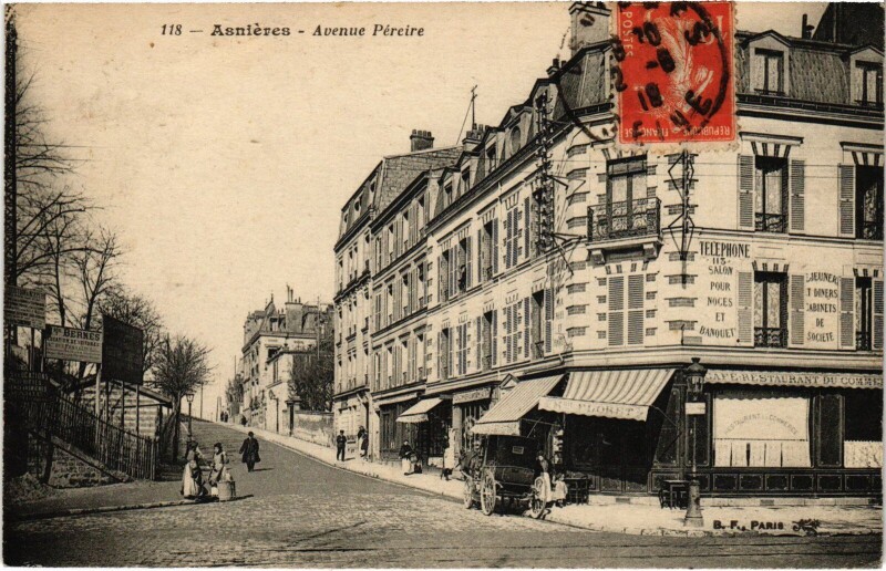 Carte postale ancienne Asnieres Avenue Pereire