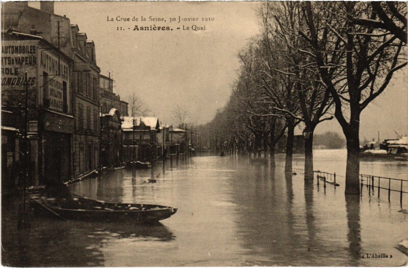 Carte postale ancienne Asnieres Le Quai