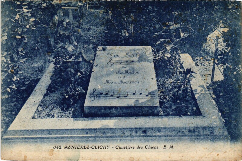 Carte postale ancienne Asnieres Cimetiere des Chiens