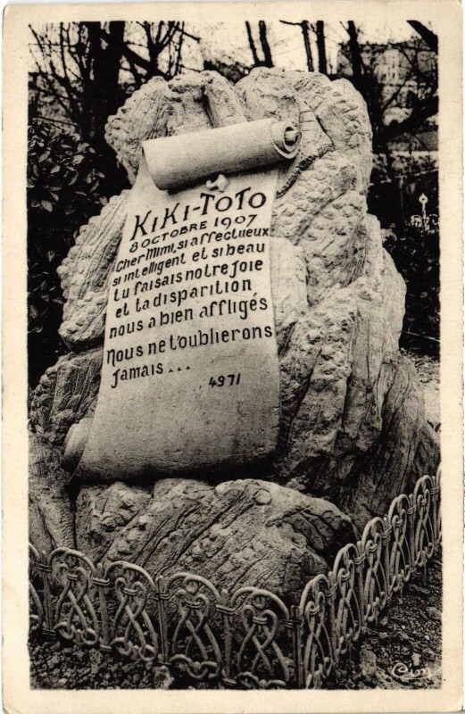 Carte postale ancienne Asnieres Cimetiere des Chiens