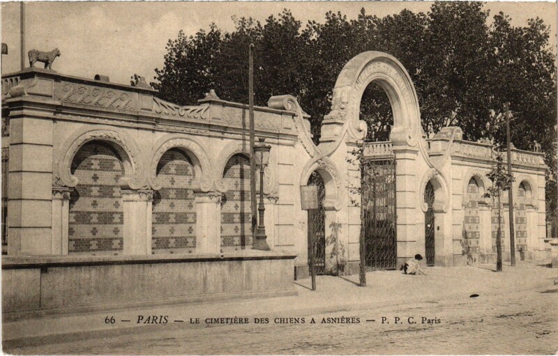 Carte postale ancienne Asnieres Cimetiere des Chiens