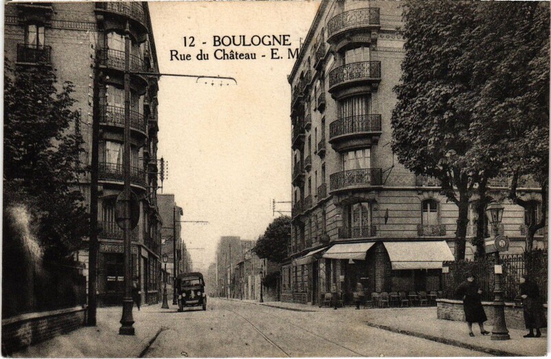 Carte postale ancienne Boulogne Rue du Chateau