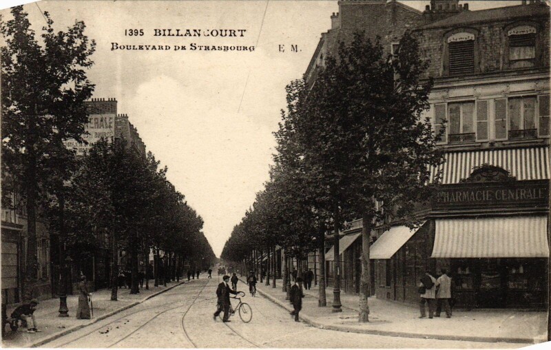 Carte postale ancienne Boulogne Boulevard de Strasbourg