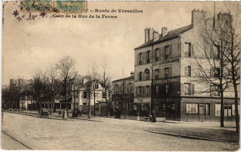Carte postale ancienne Boulogne Route de Versailles