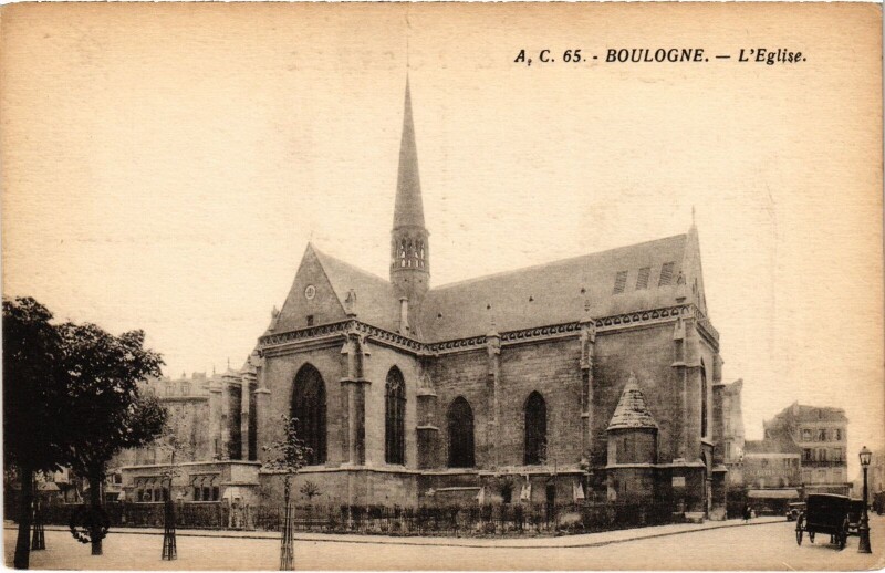 Carte postale ancienne Boulogne Eglise