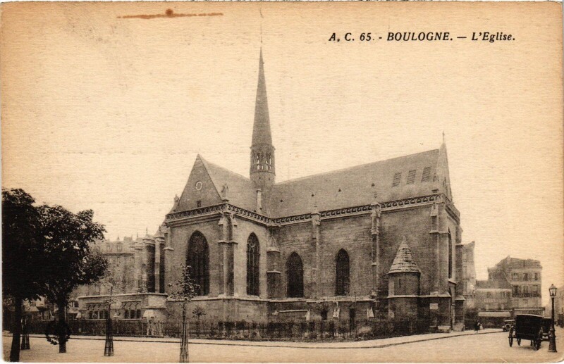 Carte postale ancienne Boulogne Eglise