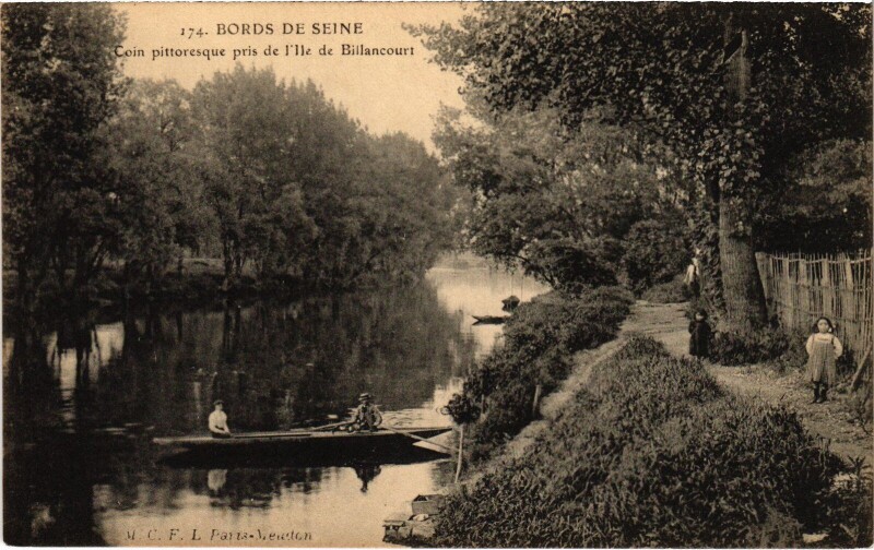 Carte postale ancienne Boulogne Bords de Seine