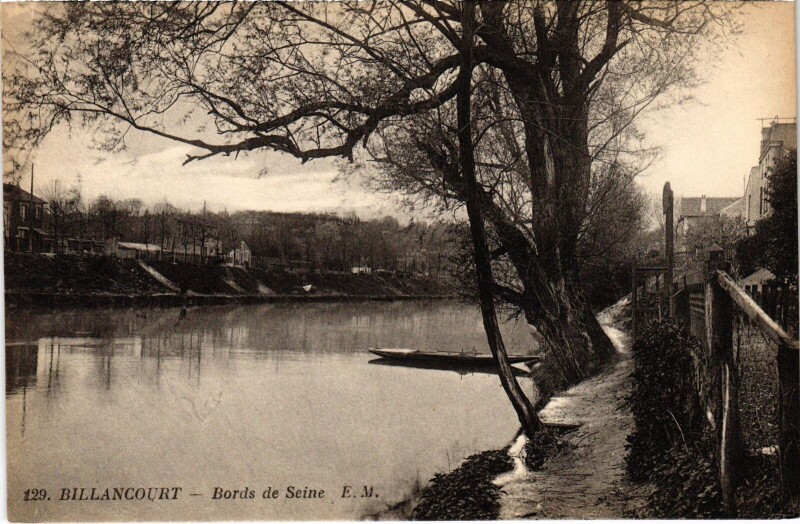Carte postale ancienne Boulogne Bords de Seine