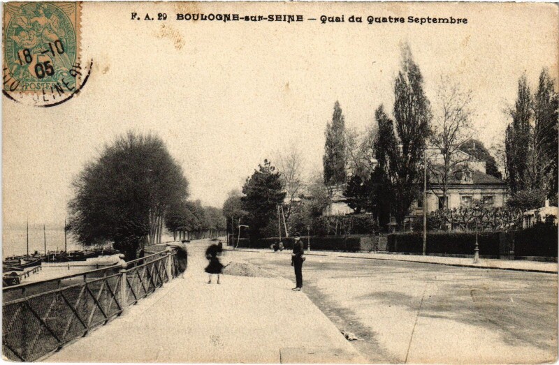 Carte postale ancienne Boulogne Quai du 4 Septembre