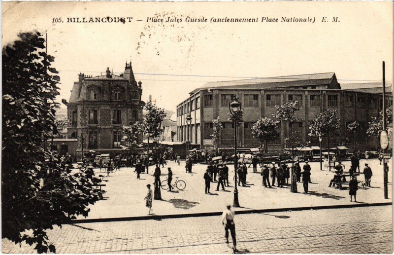 Carte postale ancienne Boulogne Place Jules Guesde
