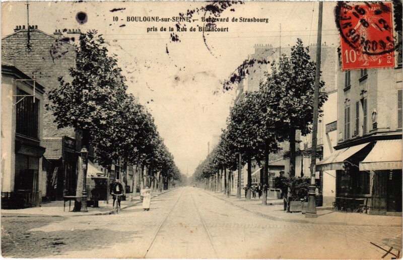 Carte postale ancienne Boulogne Boulevard de Strasbourg