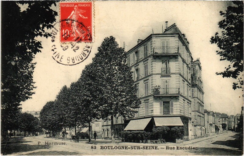 Carte postale ancienne Boulogne Rue Escudier